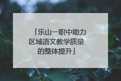 乐山一职中助力区域语文教学质量的整体提升