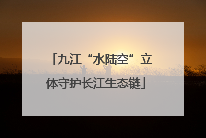 九江“水陆空”立体守护长江生态链