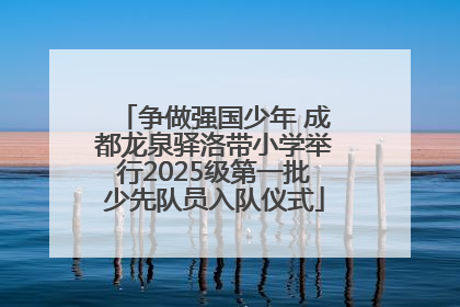 争做强国少年 成都龙泉驿洛带小学举行2025级第一批少先队员入队仪式