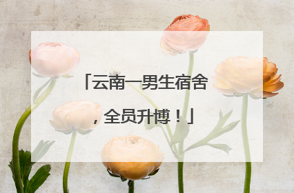 云南一男生宿舍，全员升博！