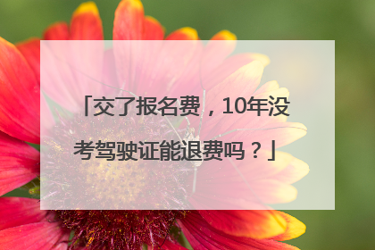 交了报名费，10年没考驾驶证能退费吗？