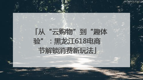 从“云购物”到“趣体验”：黑龙江618电商节解锁消费新玩法