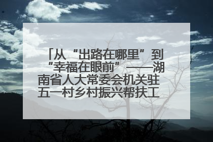 从“出路在哪里”到“幸福在眼前”——湖南省人大常委会机关驻五一村乡村振兴帮扶工作队书写振兴答卷