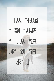 从“村超”到“苏超”，从“追球”到“追求”