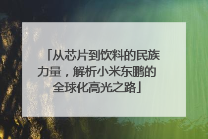 从芯片到饮料的民族力量，解析小米东鹏的全球化高光之路