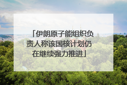 伊朗原子能组织负责人称该国核计划仍在继续强力推进