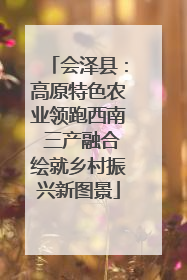 会泽县：高原特色农业领跑西南 三产融合绘就乡村振兴新图景