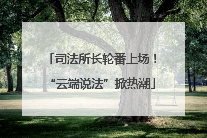 司法所长轮番上场！“云端说法”掀热潮