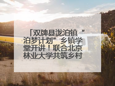双牌县泷泊镇“泊梦计划”乡镇学堂开讲！联合北京林业大学共筑乡村教育新未来