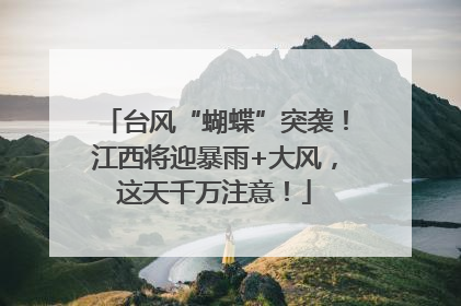 台风“蝴蝶”突袭！江西将迎暴雨+大风，这天千万注意！