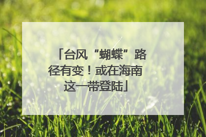 台风“蝴蝶”路径有变！或在海南这一带登陆
