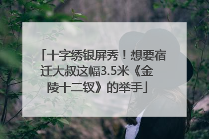 十字绣银屏秀！想要宿迁大叔这幅3.5米《金陵十二钗》的举手