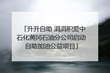 升升自助 涓涓积爱中石化黄冈石油分公司启动自助加油公益项目