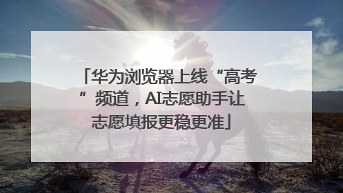 华为浏览器上线“高考”频道，AI志愿助手让志愿填报更稳更准