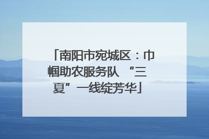 南阳市宛城区：巾帼助农服务队 “三夏”一线绽芳华