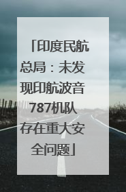 印度民航总局：未发现印航波音787机队存在重大安全问题