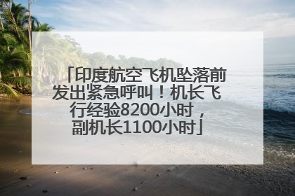 印度航空飞机坠落前发出紧急呼叫！机长飞行经验8200小时，副机长1100小时