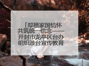 厚植家国情怀 共筑统一信念——开封市龙亭区台办组织涉台宣传教育进校园活动