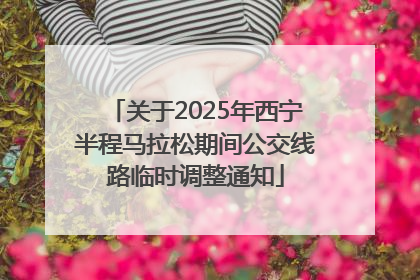 关于2025年西宁半程马拉松期间公交线路临时调整通知