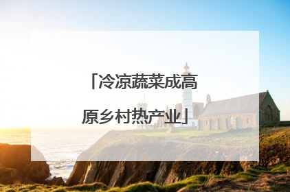 冷凉蔬菜成高原乡村热产业