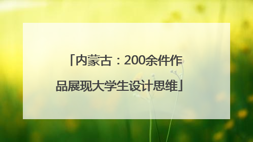 内蒙古：200余件作品展现大学生设计思维