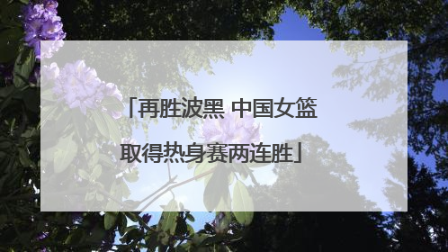 再胜波黑 中国女篮取得热身赛两连胜