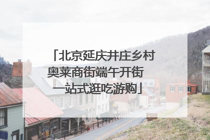 北京延庆井庄乡村奥莱商街端午开街 一站式逛吃游购