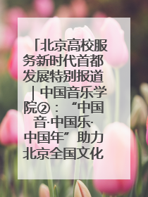 北京高校服务新时代首都发展特别报道｜中国音乐学院②：“中国音·中国乐·中国年”助力北京全国文化中心建设