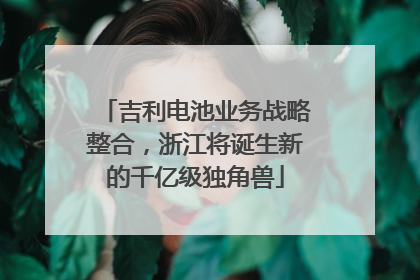 吉利电池业务战略整合，浙江将诞生新的千亿级独角兽