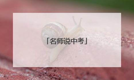 名师说中考