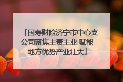 国寿财险济宁市中心支公司聚焦主责主业 赋能地方优势产业壮大