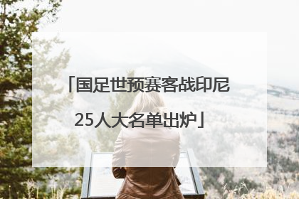 国足世预赛客战印尼25人大名单出炉