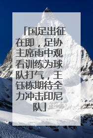 国足出征在即，足协主席雨中观看训练为球队打气，王钰栋期待全力冲击印尼队