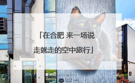 在合肥 来一场说走就走的空中旅行