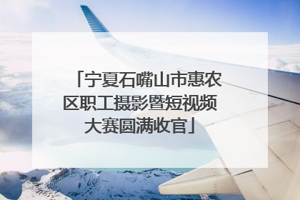 宁夏石嘴山市惠农区职工摄影暨短视频大赛圆满收官