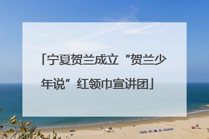 宁夏贺兰成立“贺兰少年说”红领巾宣讲团
