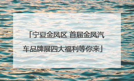 宁夏金凤区 首届金凤汽车品牌展四大福利等你来