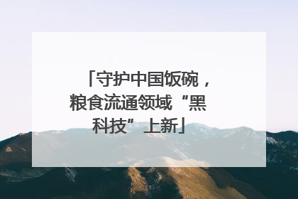守护中国饭碗，粮食流通领域“黑科技”上新