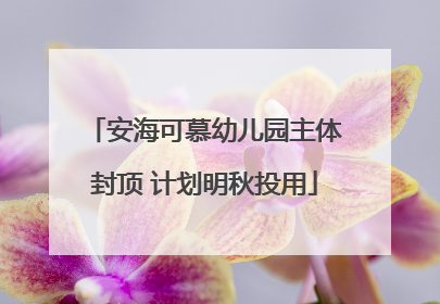 安海可慕幼儿园主体封顶 计划明秋投用