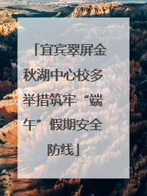 宜宾翠屏金秋湖中心校多举措筑牢“端午”假期安全防线