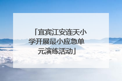 宜宾江安连天小学开展最小应急单元演练活动