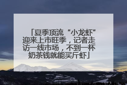 夏季顶流“小龙虾”迎来上市旺季，记者走访一线市场，不到一杯奶茶钱就能买斤虾