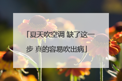 夏天吹空调 缺了这一步 真的容易吹出病