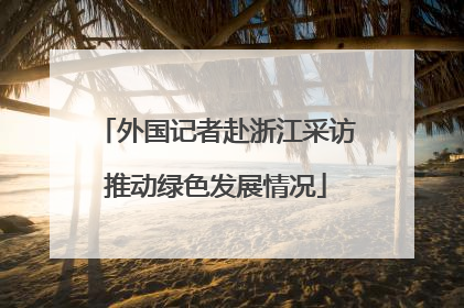 外国记者赴浙江采访推动绿色发展情况