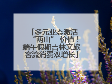 多元业态激活 “两山” 价值！端午假期吉林文旅客流消费双增长
