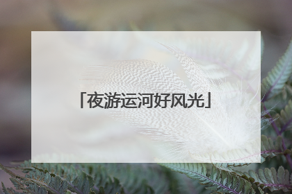 夜游运河好风光