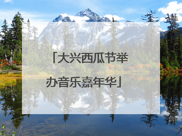 大兴西瓜节举办音乐嘉年华