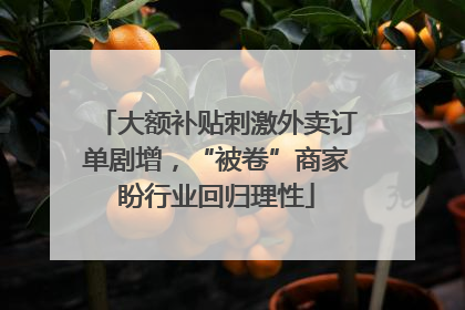 大额补贴刺激外卖订单剧增，“被卷”商家盼行业回归理性