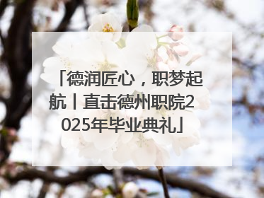 德润匠心，职梦起航丨直击德州职院2025年毕业典礼