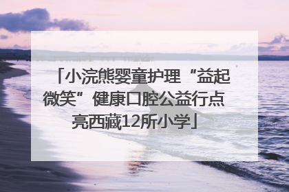 小浣熊婴童护理“益起微笑”健康口腔公益行点亮西藏12所小学